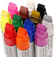 Ensemble de stylos marqueurs à pigments acryliques M14 personnalisables, grande capacité, 15 mm, 7, 12 couleurs pour le dessin au stylo