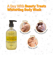 Gel douche corporel blanchissant personnalisé de 500 ml à base de vitamines C et E à base de plantes avec essence végétale pour un teint uniforme, soin du corps