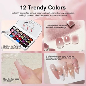 เจลเพ้นท์ไล่สี 24 สี ล้างออกได้โดยไม่ต้องแช่ ยูวี แอลอีดี ยาทาเล็บ สำหรับออกแบบลวดลาย DIY ทำเล็บมือแบบมืออาชีพ เจลเพ้นท์เล็บ - Product Image 4