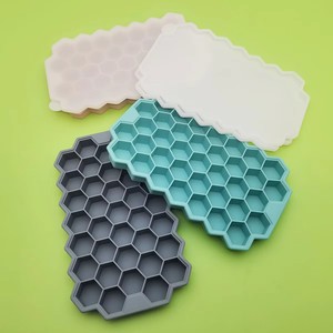 Moule à glaçons en silicone nid d'abeille - Moule à glaçons de qualité alimentaire avec couvercle - Product Image 6