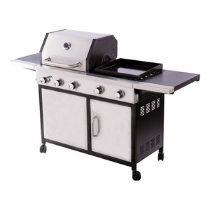 Komenjoy J003 New Outdoor Garden Combo <strong>3</strong> <strong>Burner</strong> Gas <strong>BBQ</strong> Grill and 2 <strong>Burner</strong> Gas Plancha Barbecue <strong>BBQ</strong>+Commercial Grill - Product Image 2