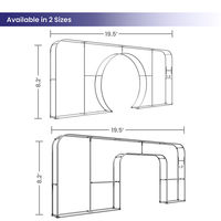Support de bannière en tissu renforcé de style fanion, imprimé sur mesure, en forme d'arche, écologique et de qualité supérieure, pour stand de salon professionnel
