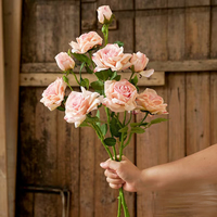 Bouquet de roses artificielles, 10 têtes par bouquet, plusieurs couleurs au choix, mélange de couleurs personnalisé pour la décoration de la maison, des tables de mariage