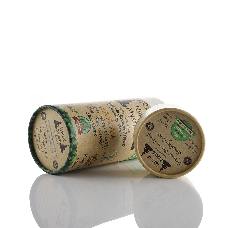 Accept Custom Size Kraft Paper Tube Color Printing Food Cylinder Paper Tube Tea Packaging Paper Tube