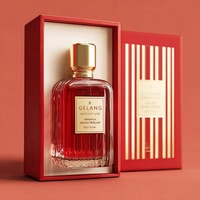 Usine En Gros Bouteilles De Parfum Carré Clair Noir Bouteille En Verre De Parfum 100ML Bouteille De Parfum Avec Boîte Et Couvercle