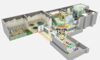Équipement de terrain de jeu intérieur personnalisé, structure de jeu commerciale, toboggan, piscine à balles, centre d'amusement, parc à thème, café de jeux, alliage métallique