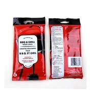 Lingettes humides pour barbecue OEM, matériau non tissé, 20x25cm, 24 unités, pour l'élimination des graisses tenaces