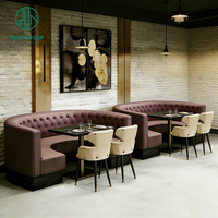 Banquette demi-cercle pour restaurant, canapé de café, chaise avec table, mobilier pour restaurant