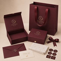 Eleva il livello dei regali aziendali con un set di confezioni di lusso personalizzate con scatola rigida in carta goffrata
