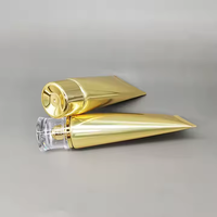 Vente en gros de tubes cosmétiques ABL de luxe en or et argent de 80 ml et 100 ml, tubes à presser pour crème pour le corps, avec bouchon en acrylique