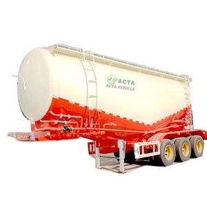 Semi-remorque citerne à ciment en vrac de haute qualité, robuste, à trois essieux, en acier, silo à bananes, citerne à poudre de 50 m3 - Product Image 5