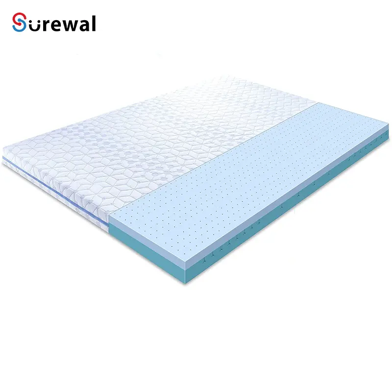 Surewal 2 Zoll Memory Foam mit gel infundierter Kühl matratze Topper Queen Size Soft Gel Memory Foam Matratzen auflage