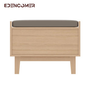 <span class=keywords><strong>Banc</strong></span> à <span class=keywords><strong>chaussures</strong></span> en rotin de style japonais Edencomer, design rustique, avec coussin de siège pour l'entrée - Product Image 4