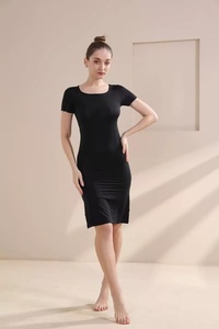 Abito Lungo Estivo da Donna con Scollo a U, Fresco e Traspirante, Elegante, Semplice, al Ginocchio, 100CM - Product Image 5
