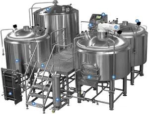 Máquina de fabricação de cerveja, melhor venda, 1000l, aço inoxidável, artesanato, cerveja, equipamento, restaurante, micro sistema de fabricação