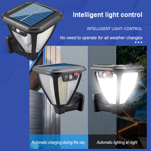<strong>Solar</strong> Garden <strong>Outdoor</strong> Waterproof LED Garden Column <strong>Light</strong> Channel <strong>Light</strong> Wall <strong>Light</strong> - Product Image 4