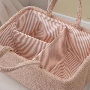 Organizzatore per Pannolini Regolabile in Nylon, Elegante Cesto Portaoggetti Rettangolare Marrone per Pannolini e Salviette - Product Image 2