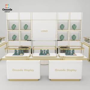 Custom Jewelry Kiosk Design with LED Glass Display Showcase | Luxury Mall Retail Booth for Rings, Necklaces, <b>Watches</b> - Product Image 1