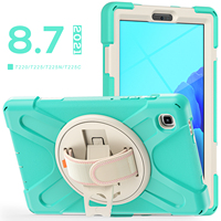 Samsung Galaxy Tab A7 Lite 8.7 İnç için Tam Koruyucu Sağlam Tablet Kılıfı, Saplı