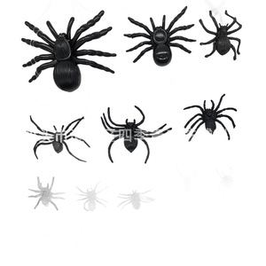 Araña Falsa de Plástico Verde para Halloween, Simulación de Araña Negra Grande, Decoración para Fiestas, Estilo Terrorífico, Decoración para Eventos - Product Image 1