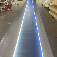 ZKAI Vente en gros de panneaux LED circulaires pour plafond, décoration de toit de mariage, panneau LED ondulé pour plafond, toile de fond pour la décoration de tentes événementielles