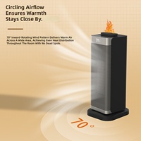 Chauffage Électrique Vertical Instantané en Céramique PTC pour Usage Domestique, Effet Flamme Simulé, Fonction Humidification, Idéal pour l'Export