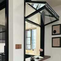Fenêtre pliante horizontale en alliage d'aluminium de style moderne avec double vitrage insonorisant et isolant thermiquement pour cuisine et villa extérieure
