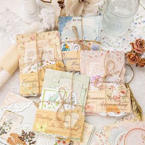 Empaquetado 100 Uds Flor <span class=keywords><strong>de</strong></span> acuarela papel decorativo mensaje notas luz Retro manual hojas sueltas serie <span class=keywords><strong>de</strong></span> oficina <span class=keywords><strong>de</strong></span> correos - Product Image 2