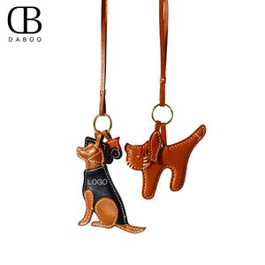 <span class=keywords><strong>Daboo</strong></span> พวงกุญแจเชือกหนังแท้คุณภาพสูงสำหรับสัตว์เลี้ยงปรับแต่งโลโก้ได้ตามต้องการพร้อมจี้นำโชค - Product Image 2