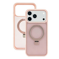 Étui de téléphone avec béquille magnétique compatible avec iPhone 360 °   Support de bague rotatif avec protection d'écran et de l'objectif surélevée