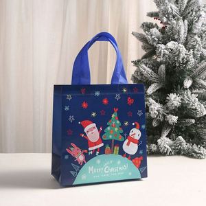Sacs fourre-tout personnalisés en non-tissé pour cadeaux de Noël, sacs cadeaux pour bonbons de fête, sacs de courses pliables réutilisables en non-tissé - Product Image 4