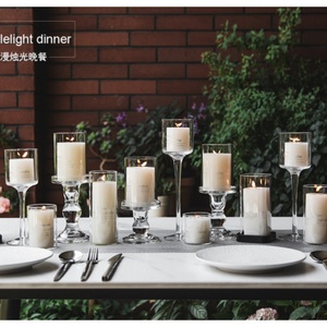 Wedding <b>Decor</b> High Jars Large Clear Glass Candle Holder Water Straight Heat Resistant Floating Empty Sand Candle Containers - Product Image 4