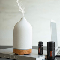Diffuseur d'huiles essentielles en céramique 100 ml, humidificateur ultrasonique, parfum d'ambiance pour la maison, purificateur d'air silencieux, machine d'aromathérapie