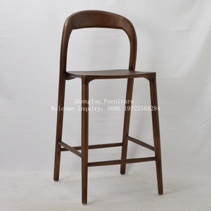เก้าอี้ไม้โอ๊คสีดำสำหรับร้านชานมเฟอร์นิเจอร์บ้านเก้าอี้ไม้เก้าอี้รับประทานอาหารเก้าอี้บาร์เก้าอี้สตูล - Product Image 4