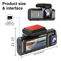 Caméra embarquée 3 canaux 4K à triple objectif, enregistreur de conduite pour voiture avec caméra avant, intérieure et arrière 1080P, Wi-Fi, GPS et vision nocturne Starvis