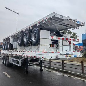 Semi-remorque plateau <span class=keywords><strong>porte</strong></span>-conteneurs 3 essieux 20/40 pieds 30 tonnes en stock pour la Tanzanie - Product Image 4