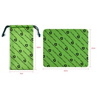 Pochette d'emballage pour lunettes en microfibre recyclée avec cordon de serrage, impression de logo personnalisé Bestclean, sac de rangement pour lunettes avec chiffon de nettoyage des verres