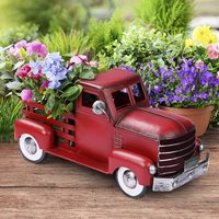 Camión Metálico Rojo Clásico, Juego de Regalo de Estilo Antiguo para Entusiastas de Autos Clásicos, Decoración para el Hogar con Diseño Clásico