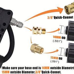 Kit de pulverizador telescópico para hidrolavadora, mango telescópico de aleación de aluminio de 20 pies de largo alcance, 4000 psi, para limpieza de canalones - Product Image 2