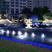 Fontaine à colonne d'eau avec éclairage LED personnalisé pour la décoration extérieure des rues et des jardins, best-seller