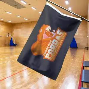 Bandeira personalizada de poliéster para basquete, bandeira personalizada alta de 3x5 pés de poliéster em todas as cores