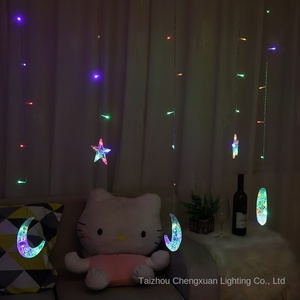 Nhà Máy Tùy Chỉnh LED Rèm Chuỗi Ánh Sáng 220V Ngoài Trời Đèn Giáng Sinh Điều Khiển Từ Xa Sao Tình Yêu Bông Tuyết Thiết Kế Pin Powered - Product Image 6