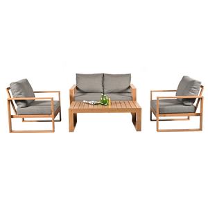 Set di Divani da Esterno Moderni <span class=keywords><strong>e</strong></span> Durevoli in Alluminio Ecologico Impermeabile con Cuscini <span class=keywords><strong>e</strong></span> Tavolino da Caffè per Giardino, Balcone, Cortile, Hotel, Parco - Product Image 6