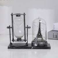 Temps boule de cristal créatif, affichage sablier tour Eiffel cadeaux vintage décorations de bureau cadeaux d'anniversaire artisanat/