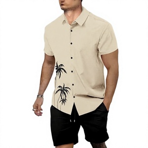 Ensemble décontracté 2 pièces unisexe : T-shirt à manches courtes uni respirant 95% coton extensible col rond et short – Idéal printemps-été - Product Image 1