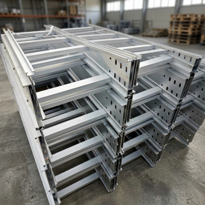 Échantillons gratuits, haute performance anti-corrosion, plateau d'escalier en alliage d'aluminium, hauteur de rail latéral de 100 mm pour la pose de câbles - Product Image 1