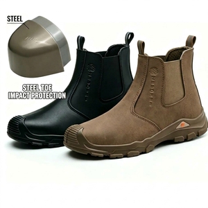 Bottes <span class=keywords><strong>de</strong></span> <span class=keywords><strong>sécurité</strong></span> industrielles robustes pour l'exploitation minière, avec embout en acier, résistantes aux chocs et anti-perforation, <span class=keywords><strong>sans</strong></span> <span class=keywords><strong>lacets</strong></span> - Product Image 1