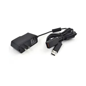 Siyah AC 100V-240V güç kaynağı Xboxes için 360 Kinect konsolu ab tak adaptörü USB şarj şarj için XBOXes 360 Kinect sensörü