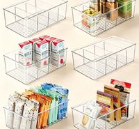 Organisateur de tiroir en plastique transparent empilable, bac de rangement pour armoire, cuisine, garde-manger, collations, épices, cosmétiques, salle de bain, ou comme plateau de séparation pour coiffeuse