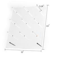 Support de présentation transparent en acrylique pour beignets, en forme d'arc, avec tiges métalliques, pour boulangerie, café, desserts et fêtes
